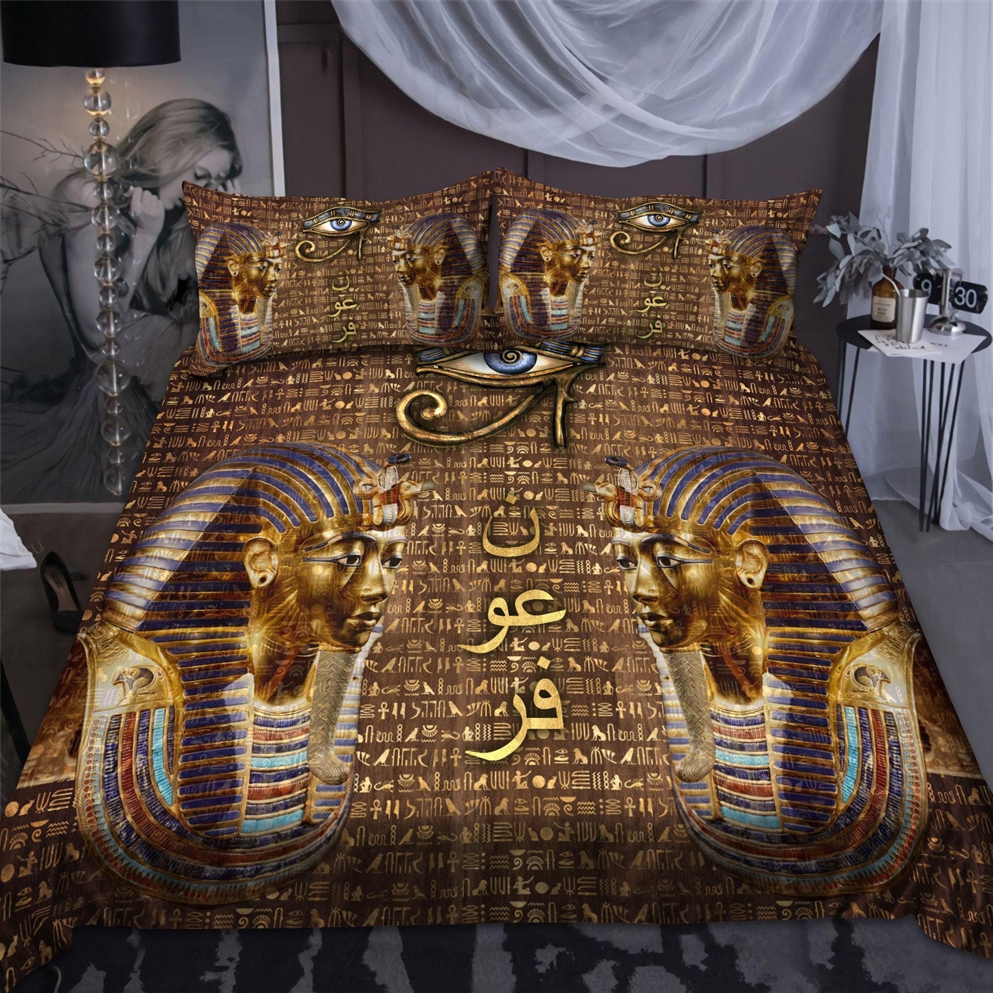 Ancient Egyptian Pharaoh Bedding Set Pi23062002