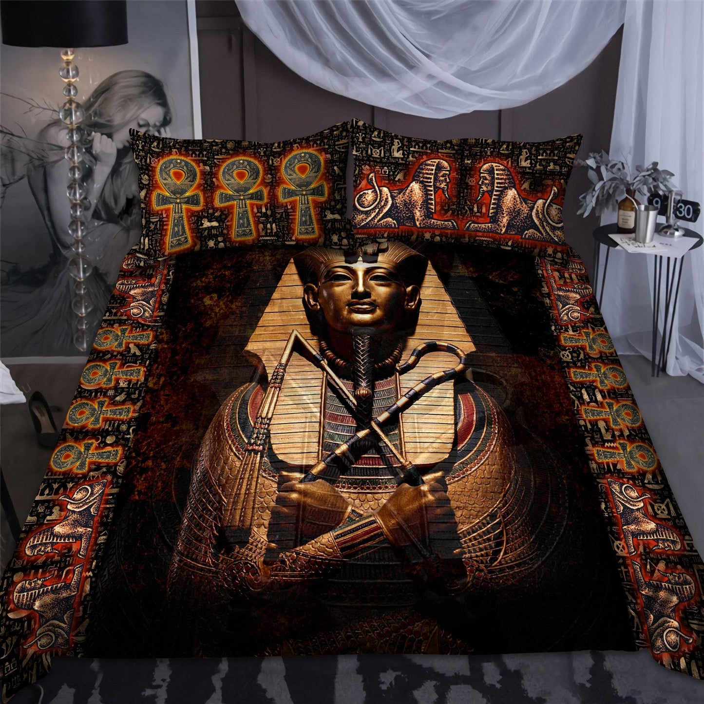 Ancient Egyptian Pharaoh Bedding Set Pi27062003
