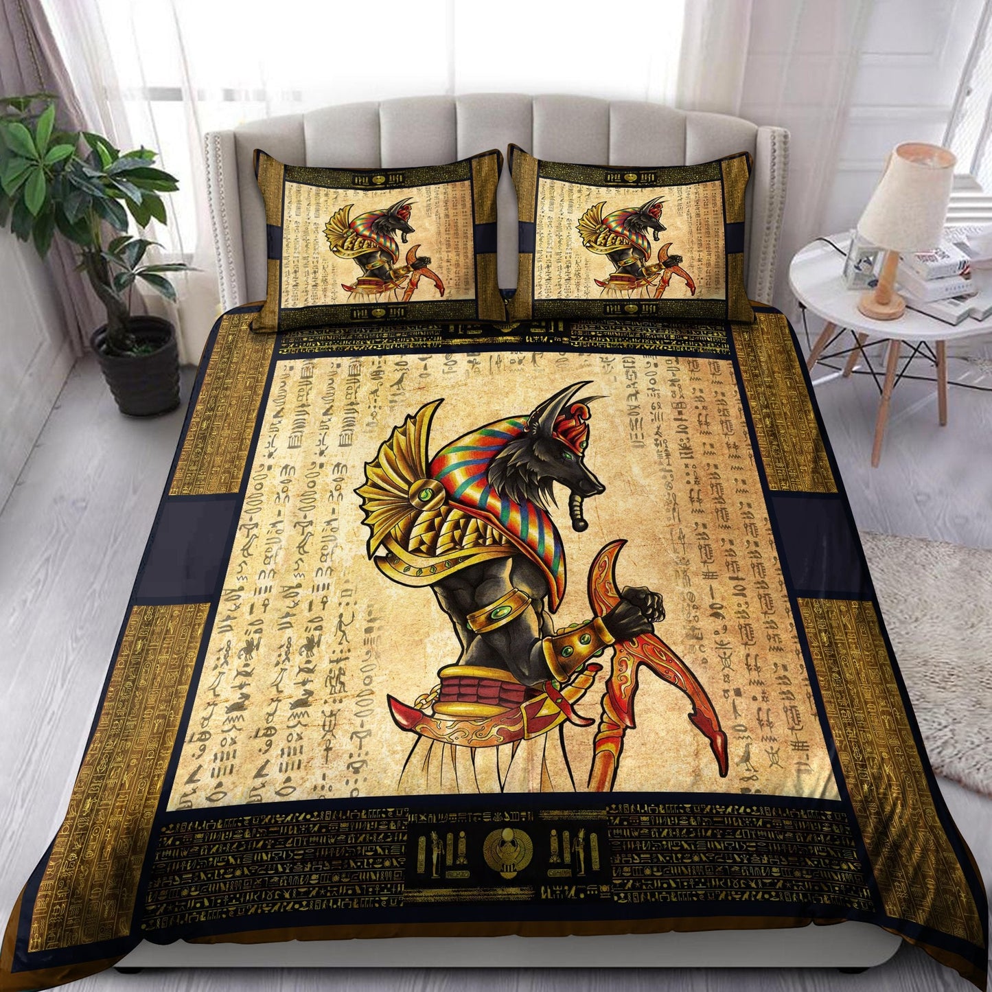 Ancient Egyptian Anubis Bedding Set Pi03072005