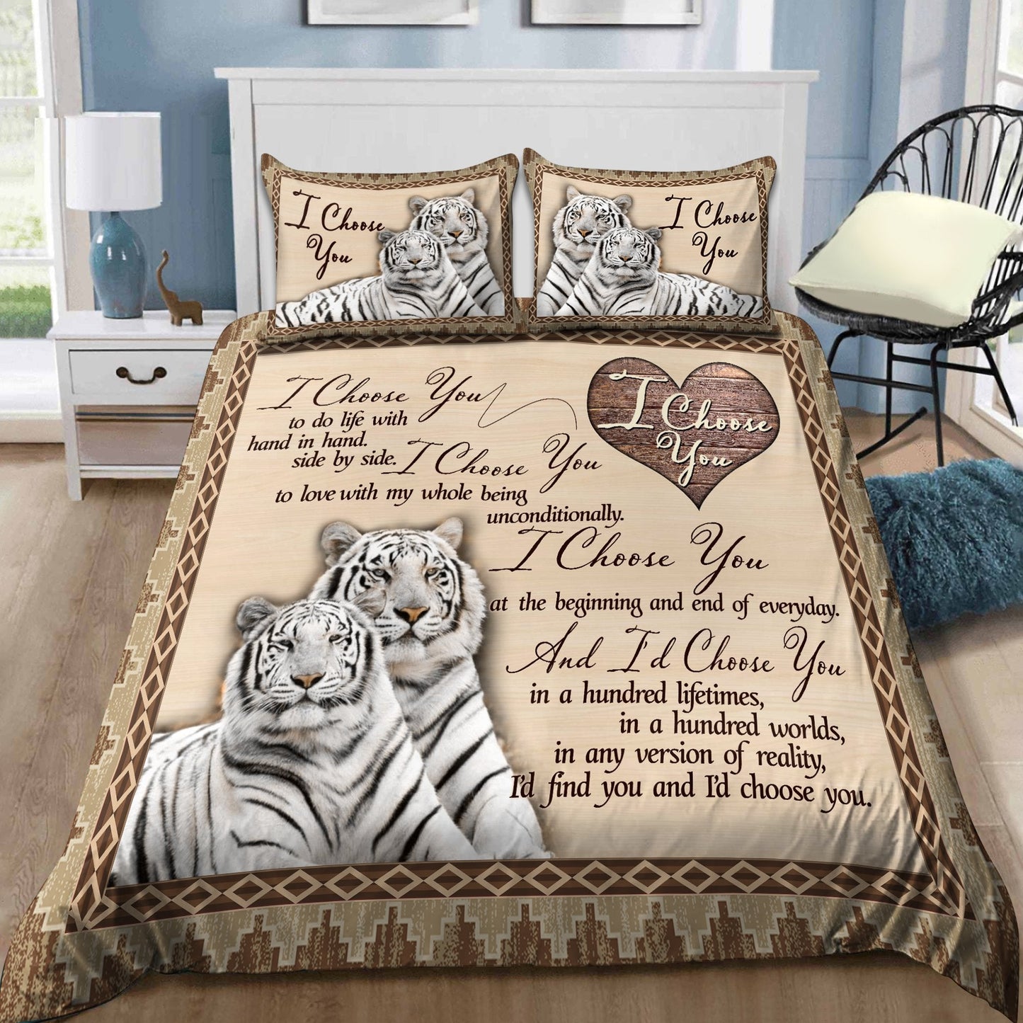 Tiger's Love Tiger Couple Bedding Set Pi17082003