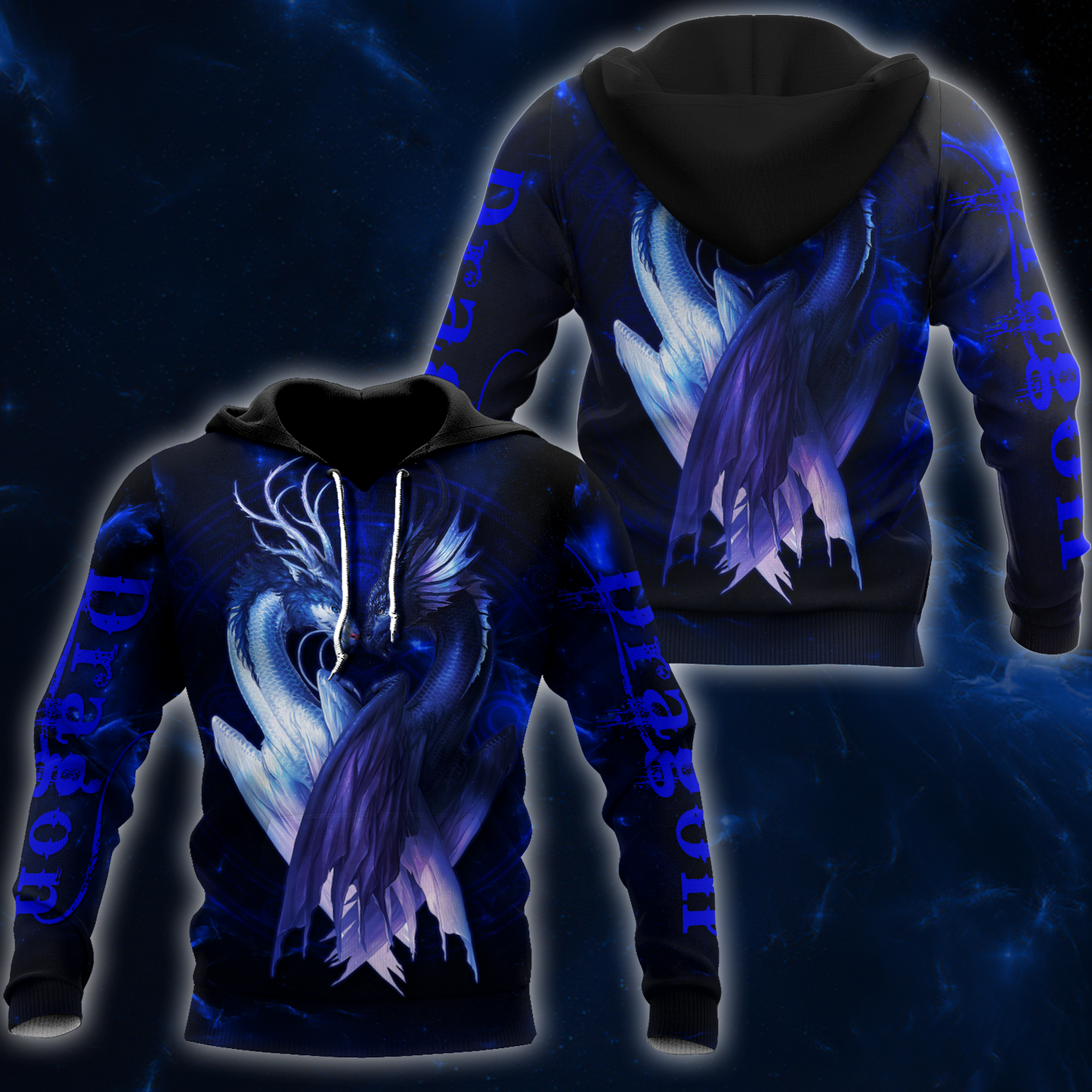 Blue Couple Dragon 3D Shirt All Over Printed Shirts For Men and Women NDD10162002