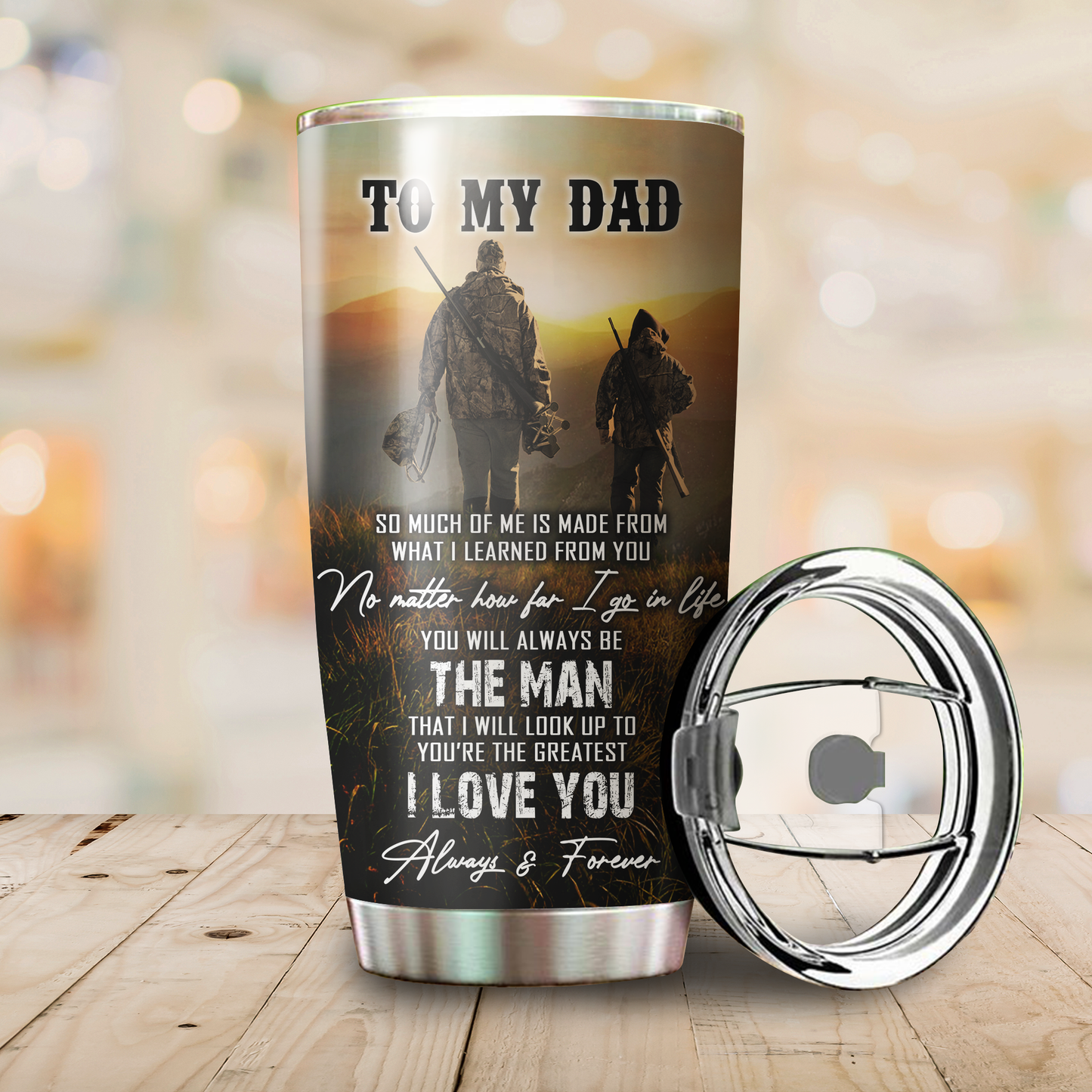 To My Dad From Son Stainless Steel Tumbler 20oz