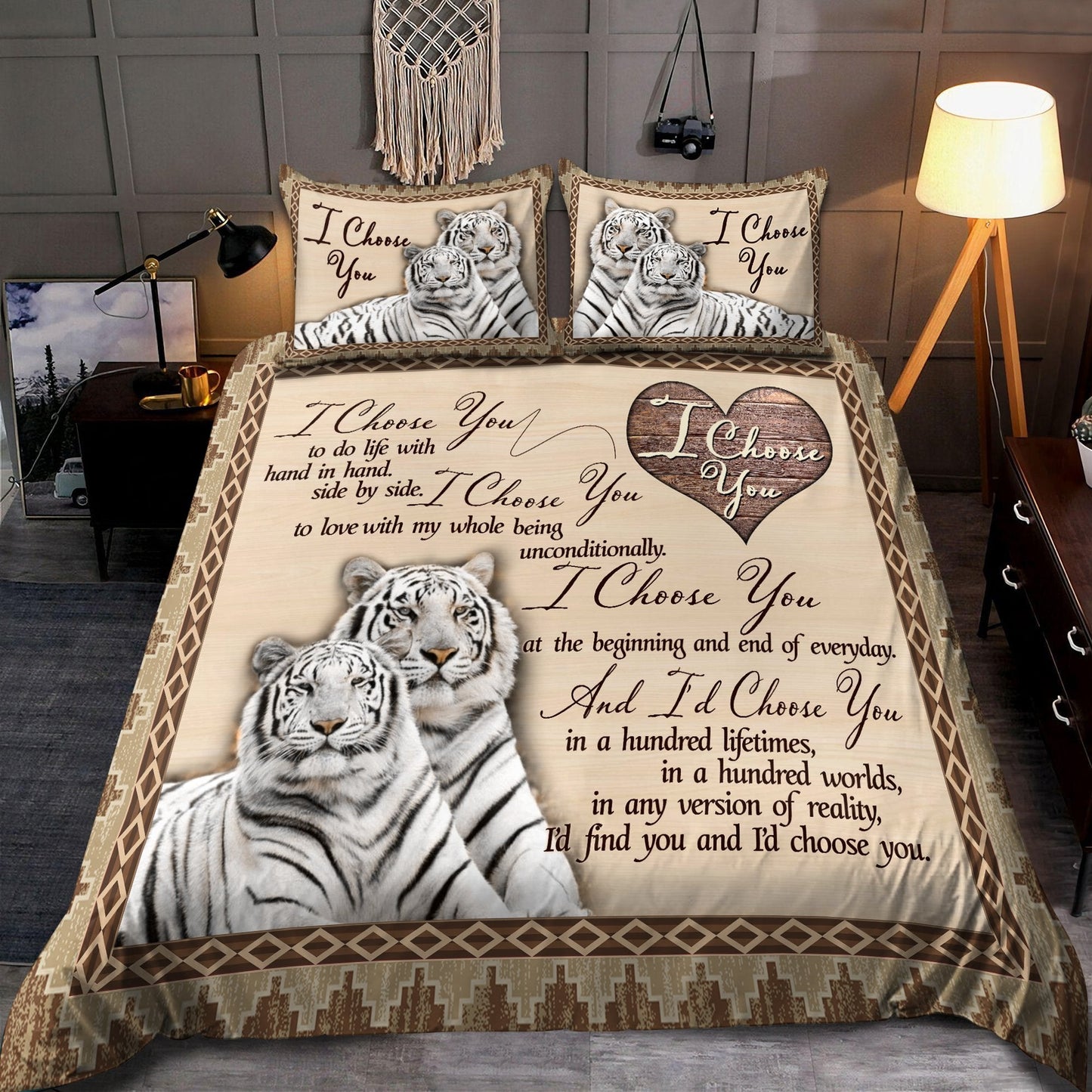 Tiger's Love Tiger Couple Bedding Set Pi17082003