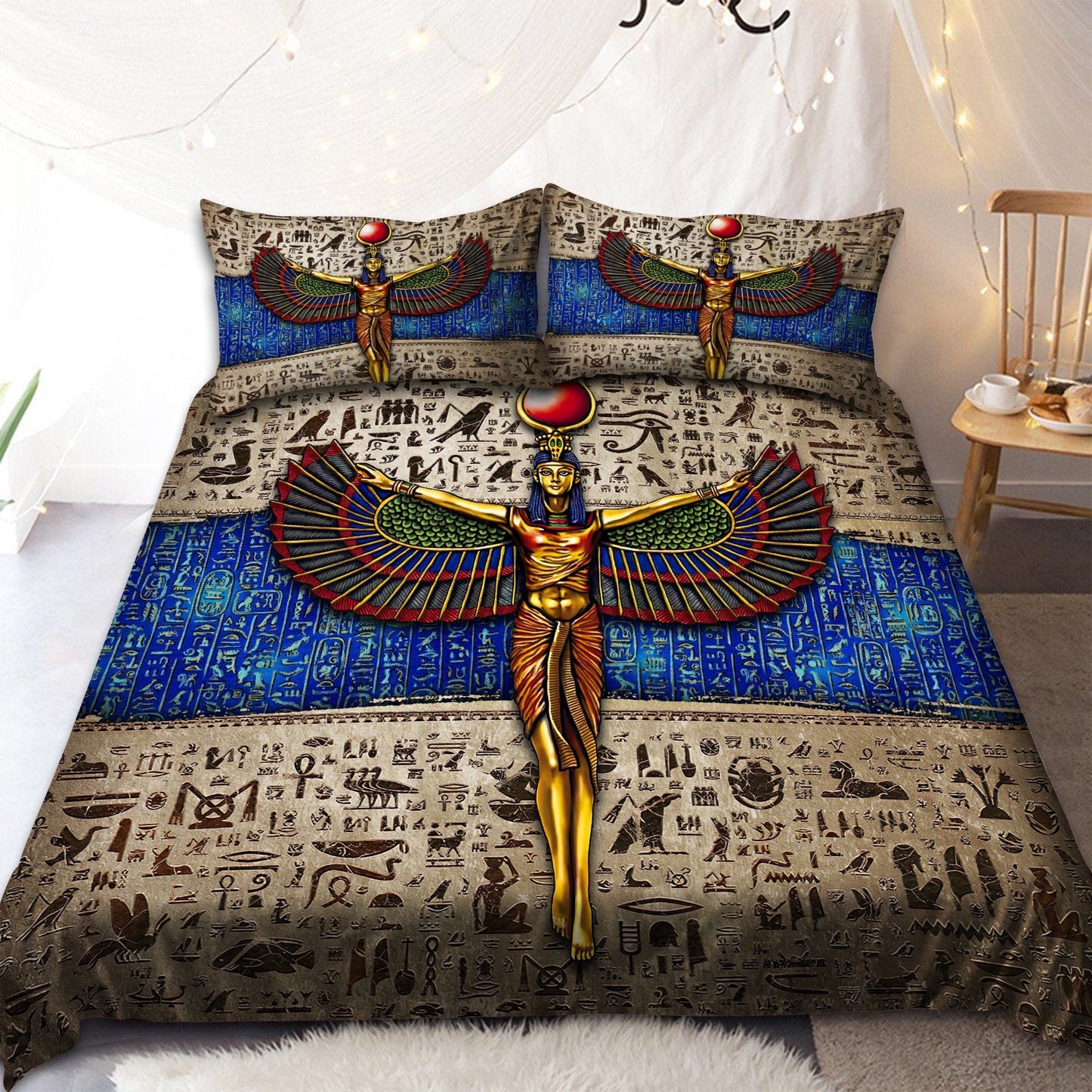 Ancient Egyptian Isis Goddess Bedding Set Pi29062003