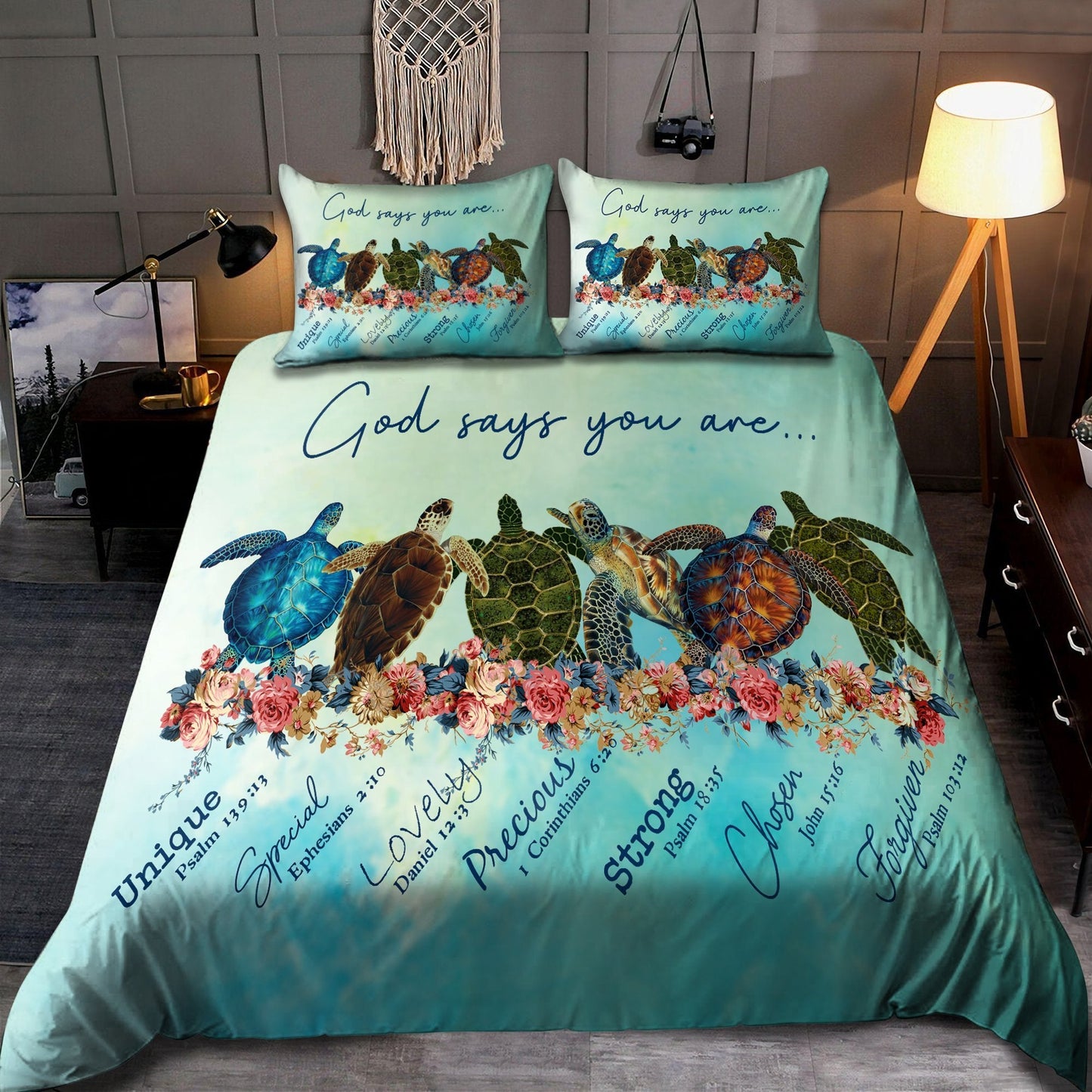 Turtle-God Says You Are Bedding Set Pi20072004