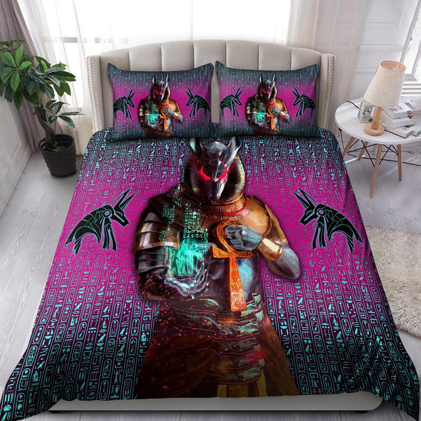 Ancient Egyptian Anubis Bedding Set Pi29062002