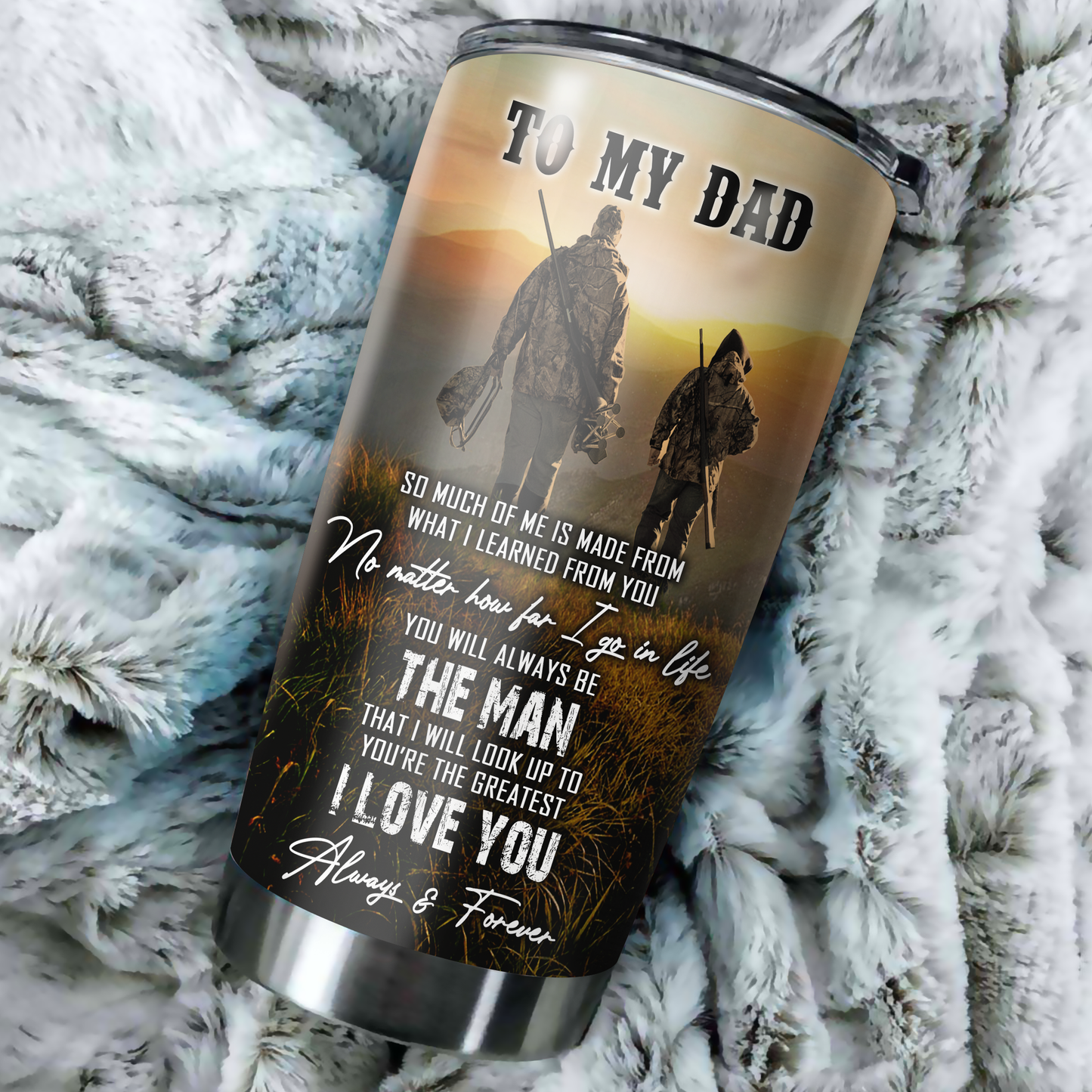 To My Dad From Son Stainless Steel Tumbler 20oz