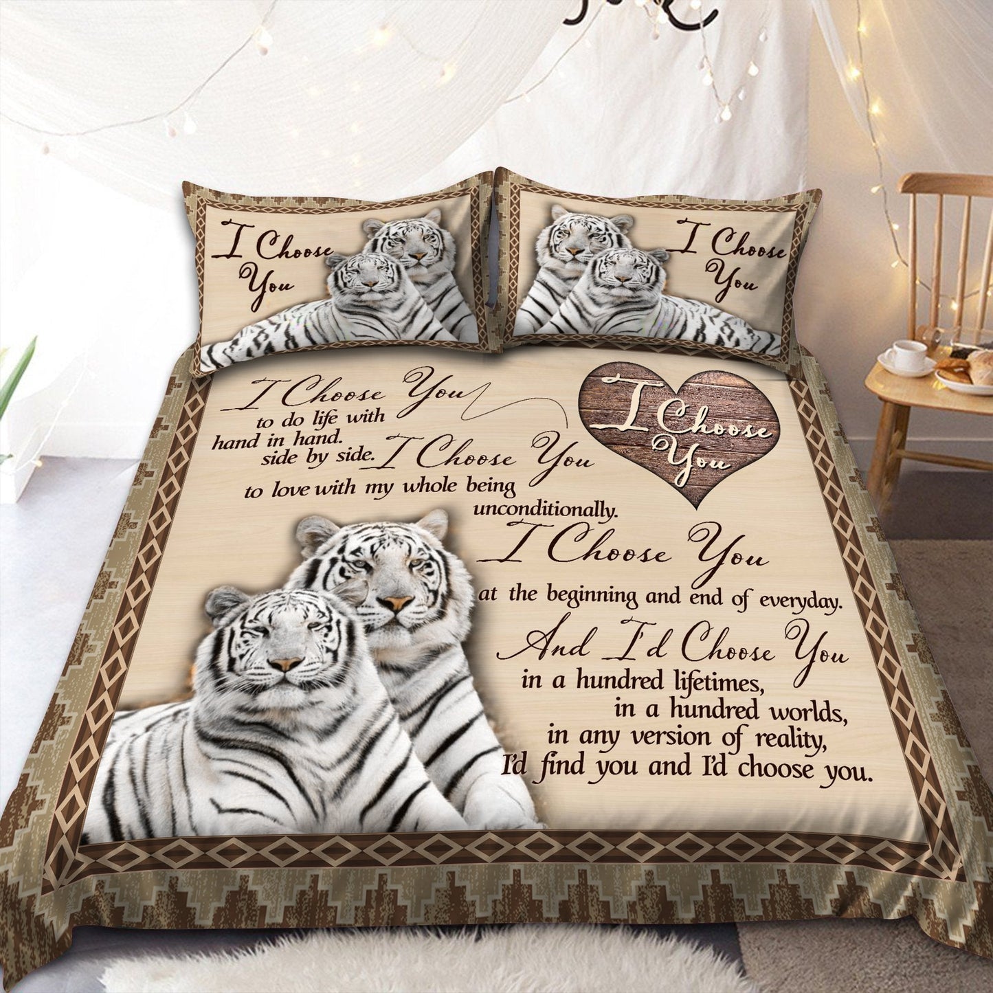 Tiger's Love Tiger Couple Bedding Set Pi17082003