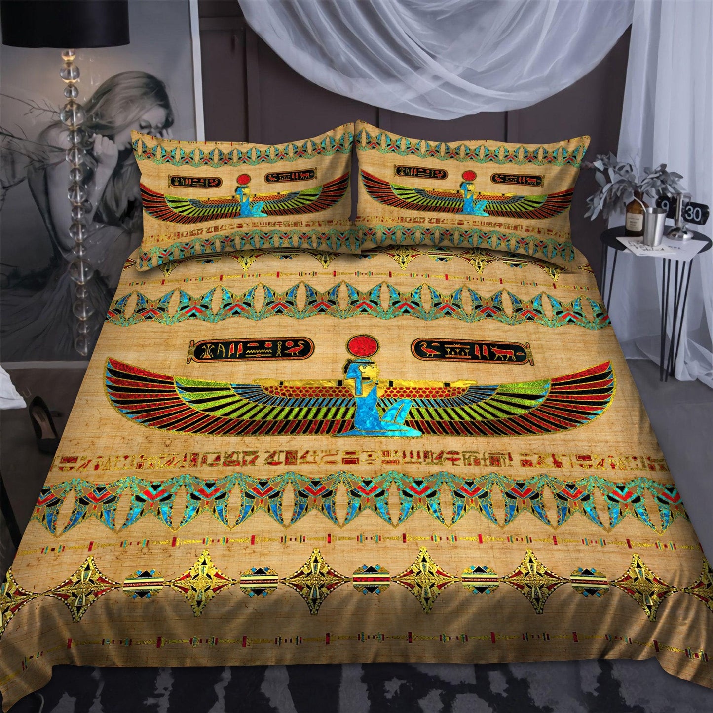 Ancient Egyptian Ma'at Bedding Set Pi01072005
