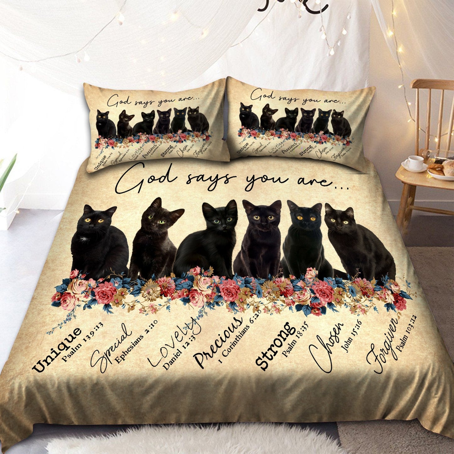Black Cat-God Says You Are Bedding Set Pi28072003