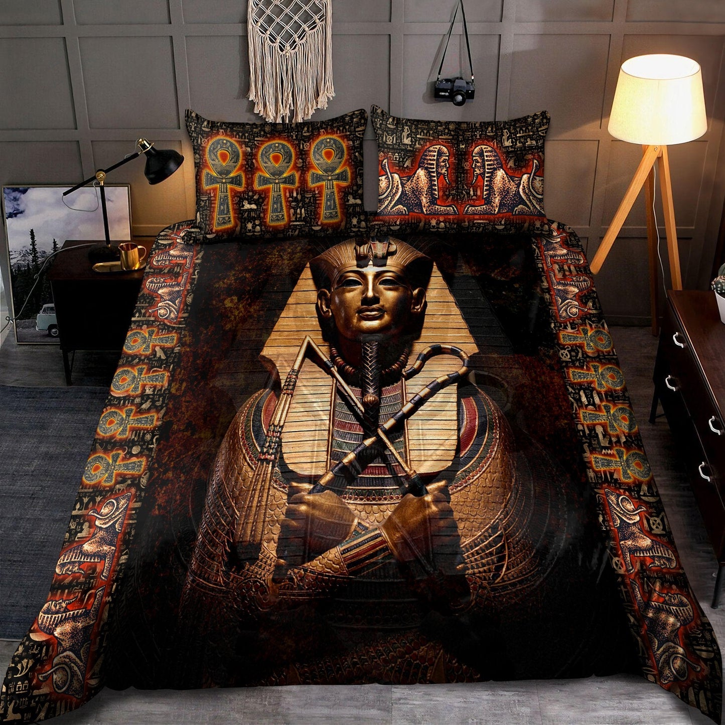 Ancient Egyptian Pharaoh Bedding Set Pi27062003