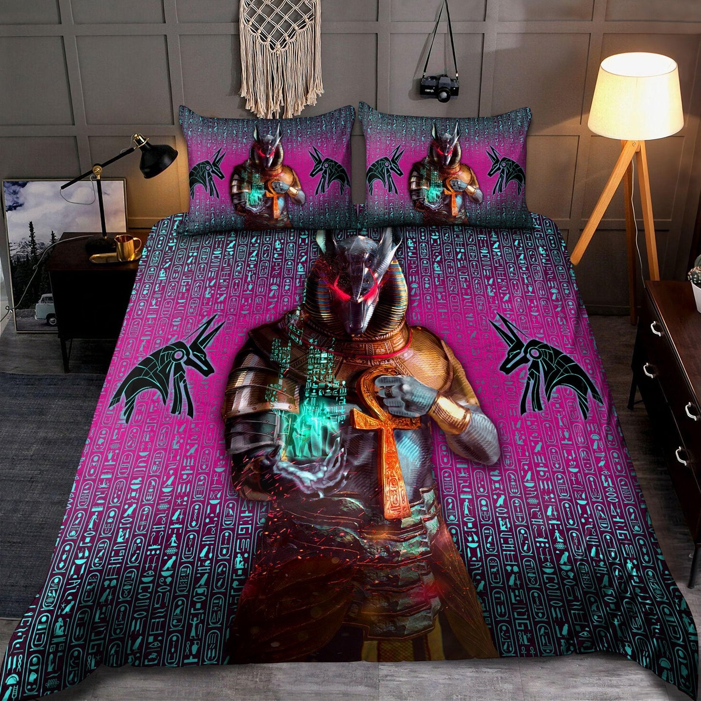 Ancient Egyptian Anubis Bedding Set Pi29062002