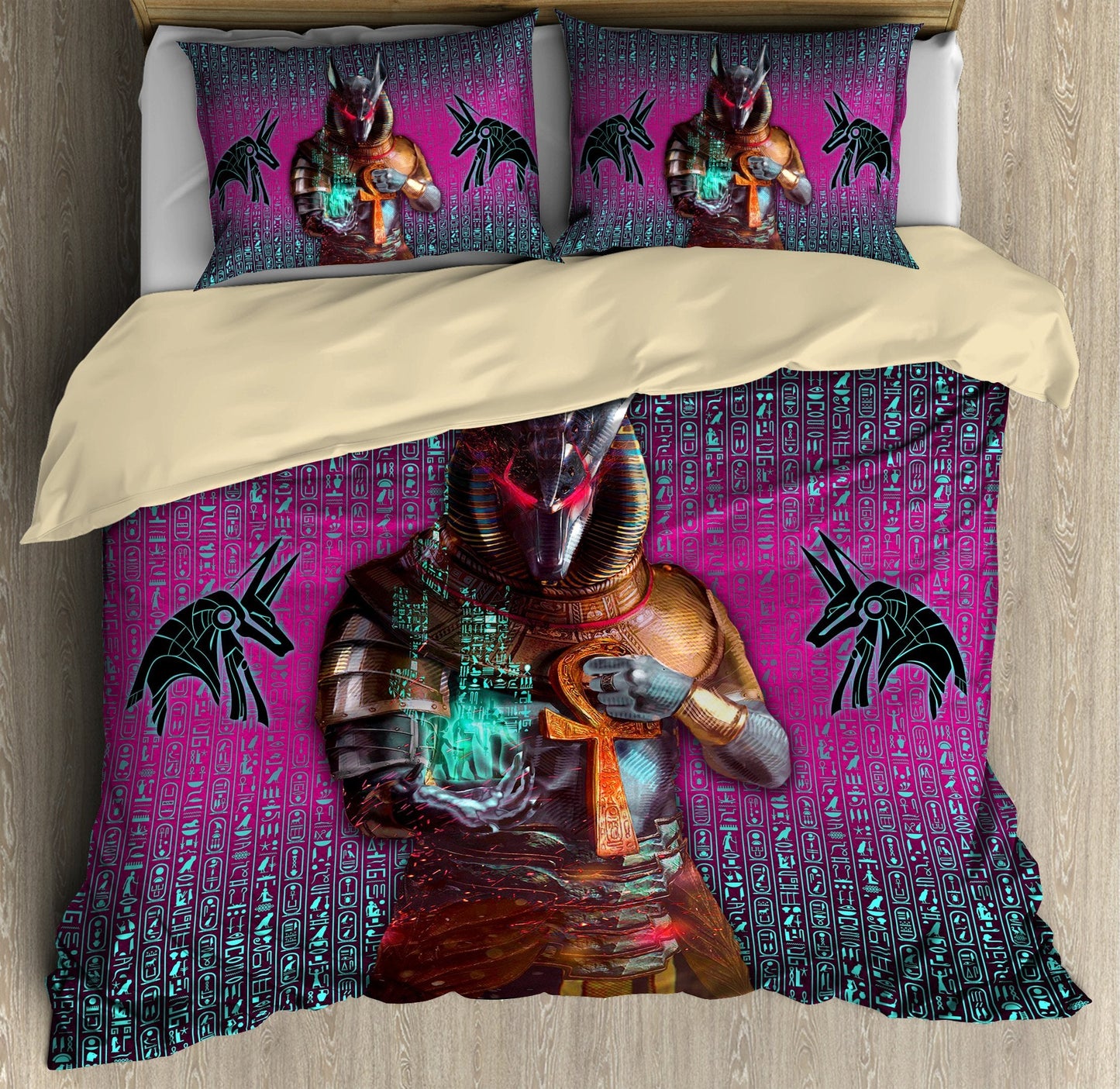 Ancient Egyptian Anubis Bedding Set Pi29062002