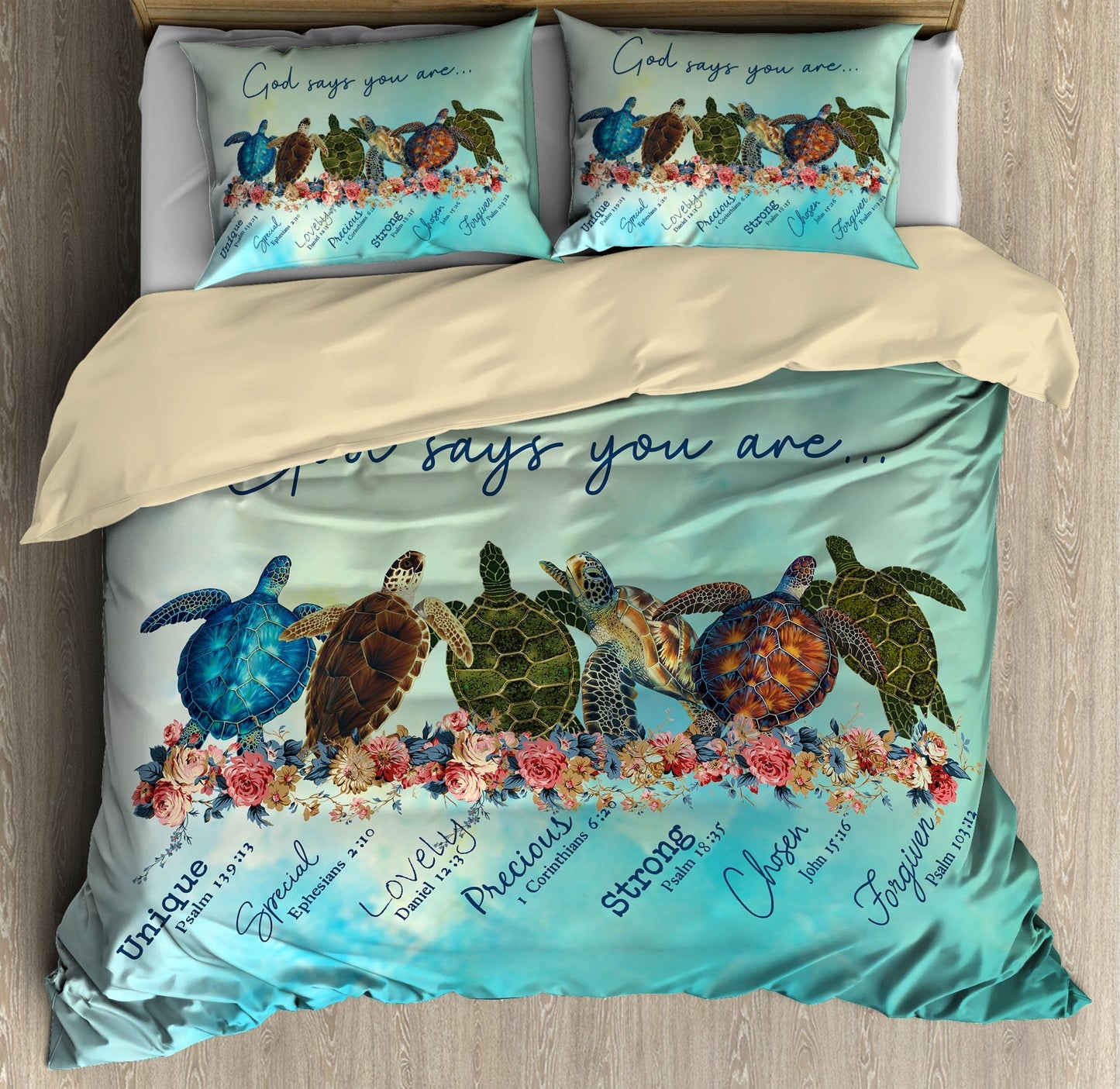 Turtle-God Says You Are Bedding Set Pi20072004