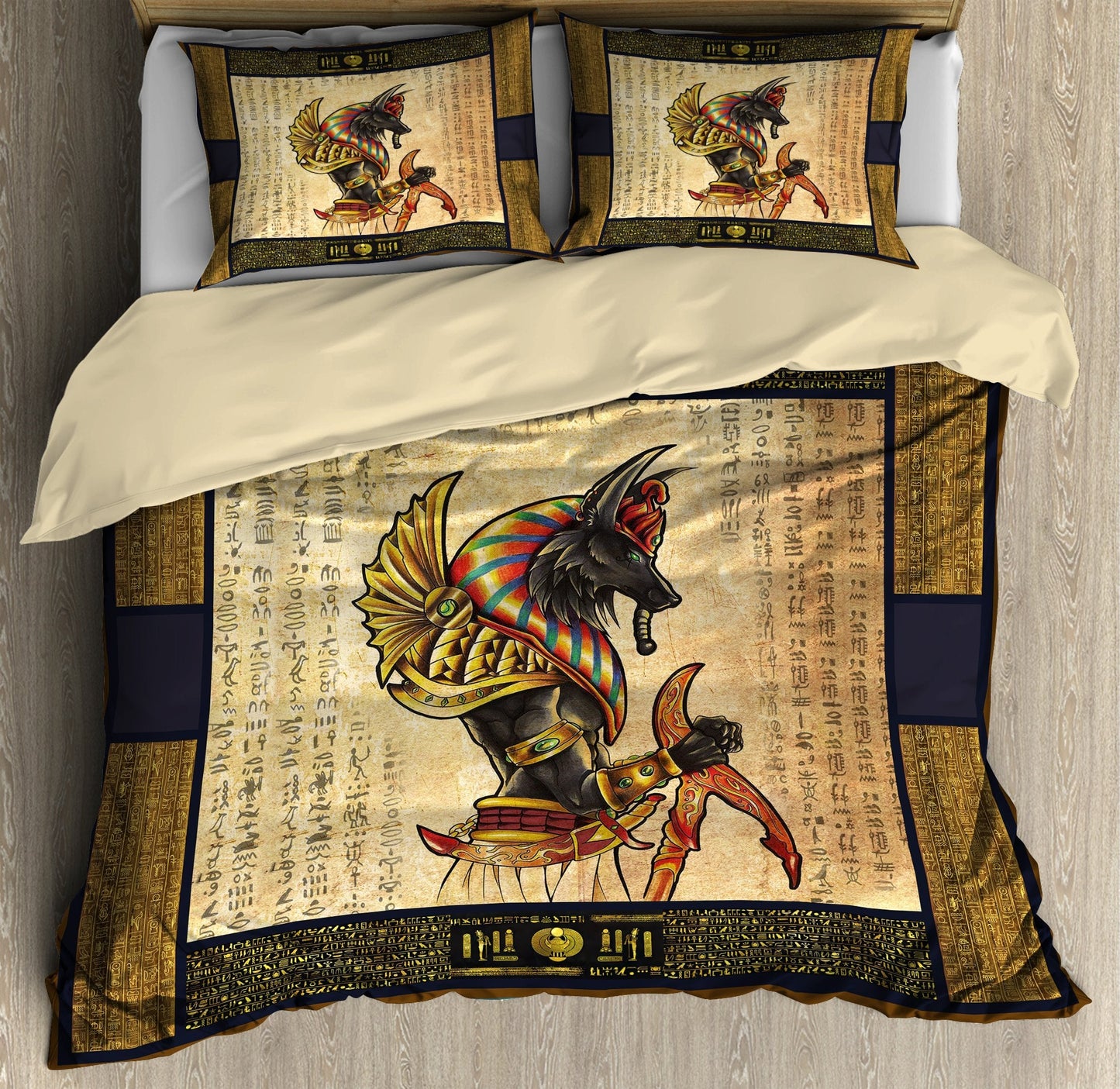 Ancient Egyptian Anubis Bedding Set Pi03072005