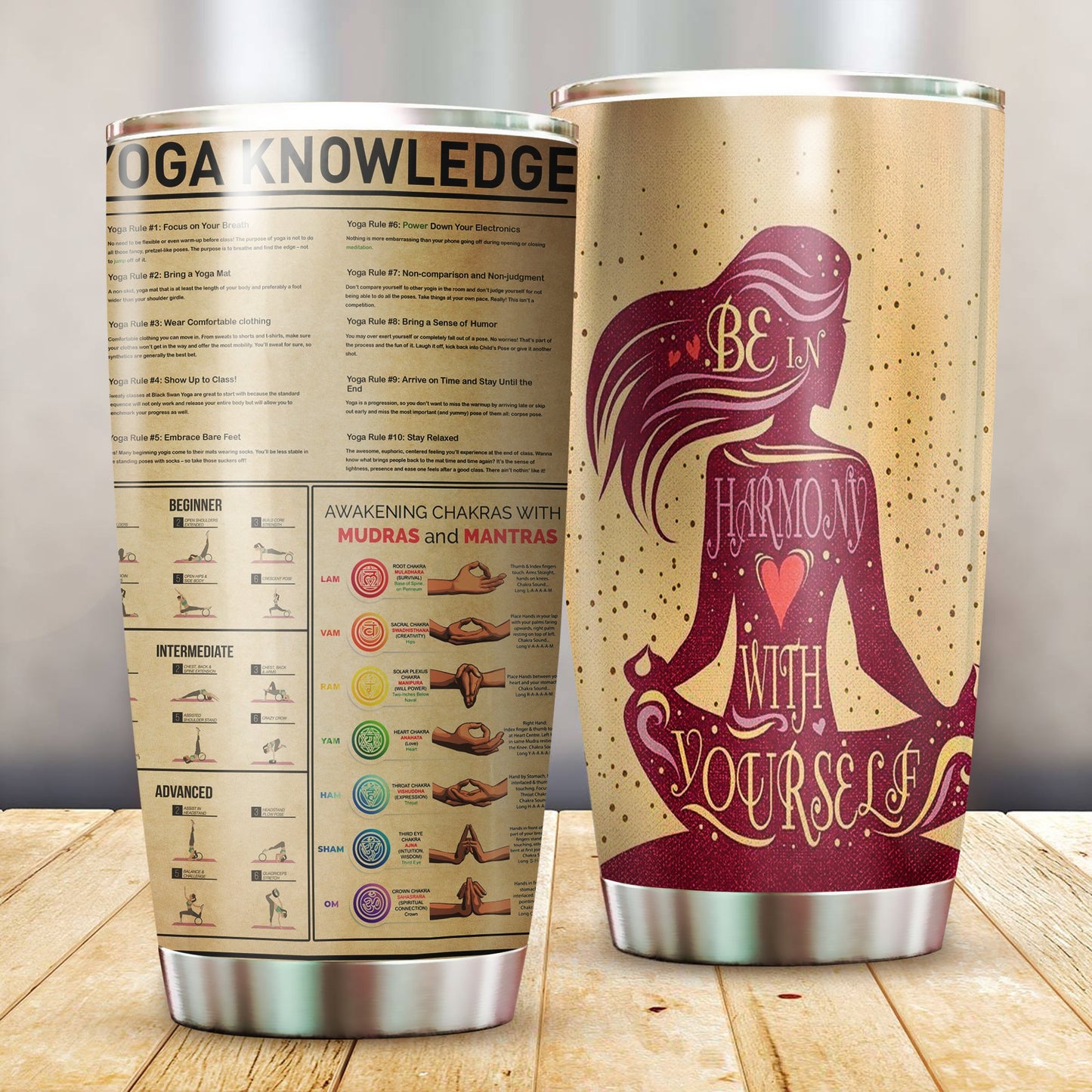 Yoga Knowledge Stainless Steel Tumbler 20 Oz Pi210305-Tumbler-NM-Vibe Cosy™