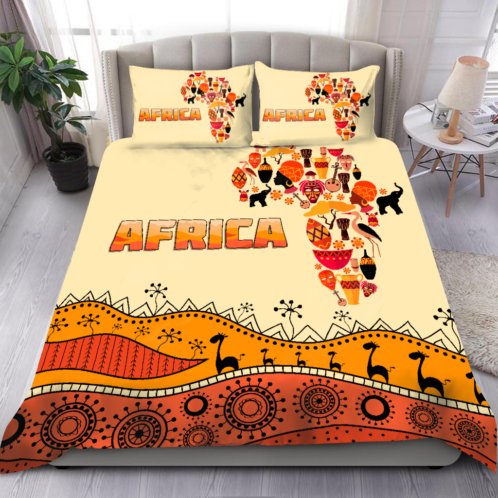 African Map Bedding Set-ML-ML-US Twin-Vibe Cosy™