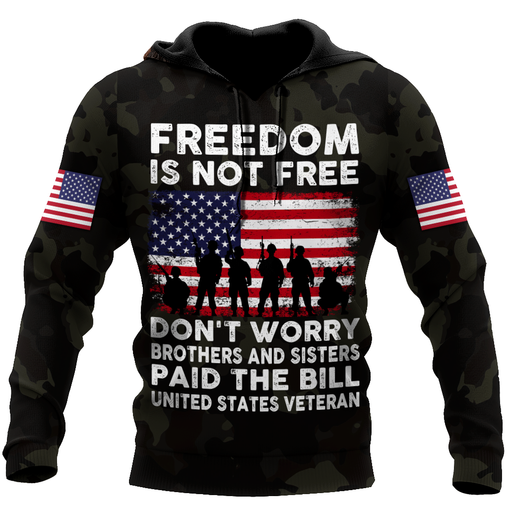 Veteran Freedom is not Free 3D all over printed shirts for men and women DD05252001 - Amaze Style™-Apparel