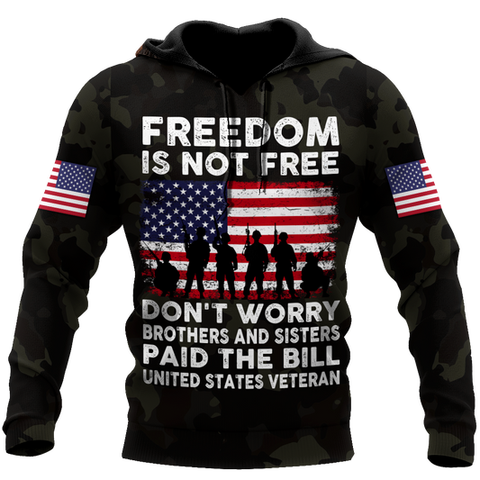 Veteran Freedom is not Free 3D all over printed shirts for men and women DD05252001 - Amaze Style™-Apparel