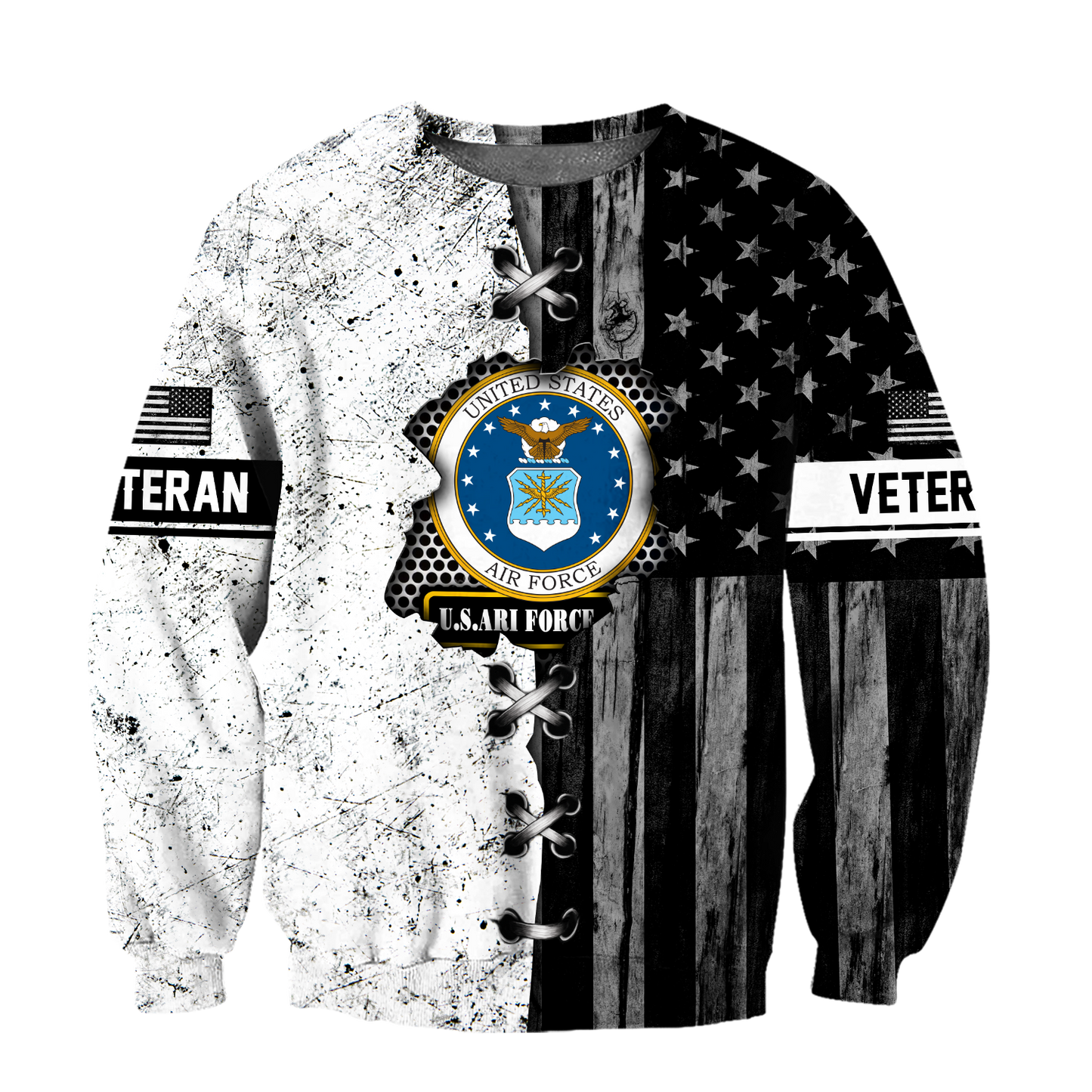 Veteran US Air Force in my heart 3D shirts for men and women BW Proud Military