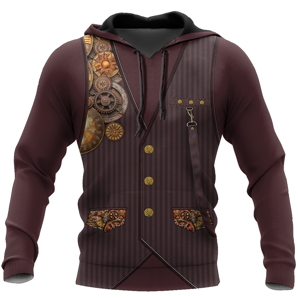 Steampunk Mechanic All Over Printed Hoodie For Men and Women TN