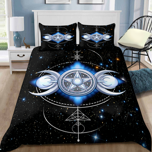 Beautiful Galaxy Wicca Sun And Moon Bedding Set MEI