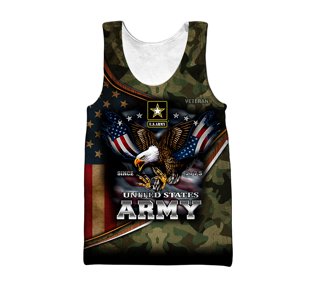 US Army Hoodie Since 1775 Eagle With American Flag Wings Proud Military
