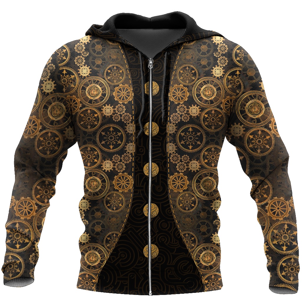 Steampunk Mechanic All Over Printed Hoodie For Men and Women TN