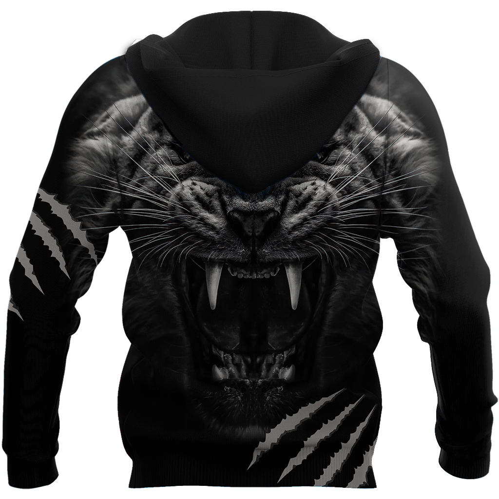 White Tiger Over Printed Hoodie