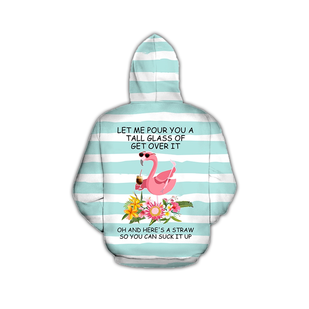 All Over Printed Flamingo Hoodie DD09042002-MEI