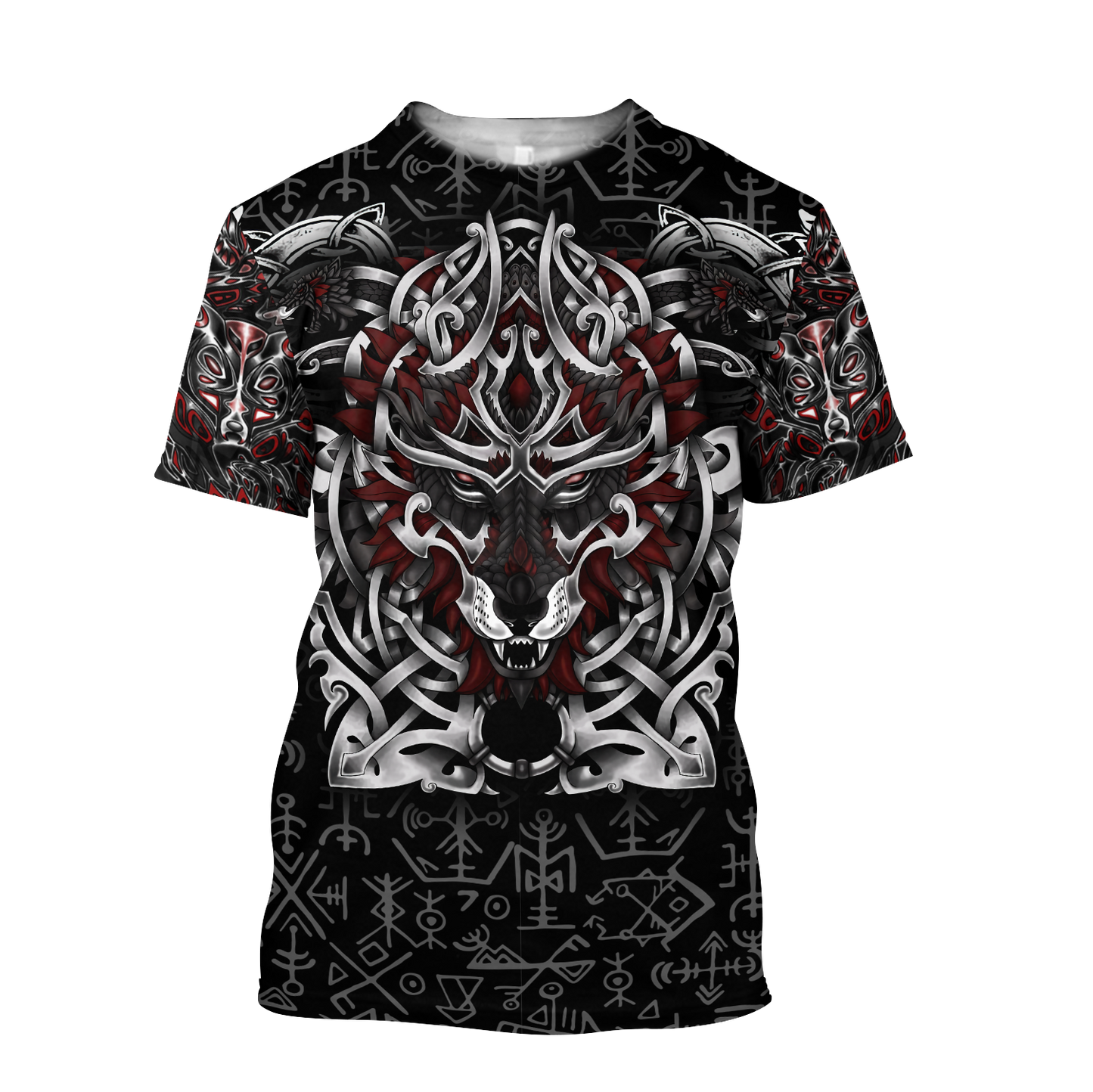 3D All Over Print Celtic Viking Wolf Hoodie DD08262002