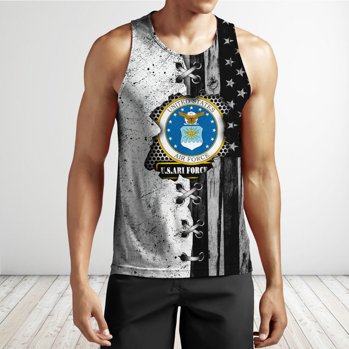 Veteran US Air Force in my heart 3D shirts for men and women BW Proud Military