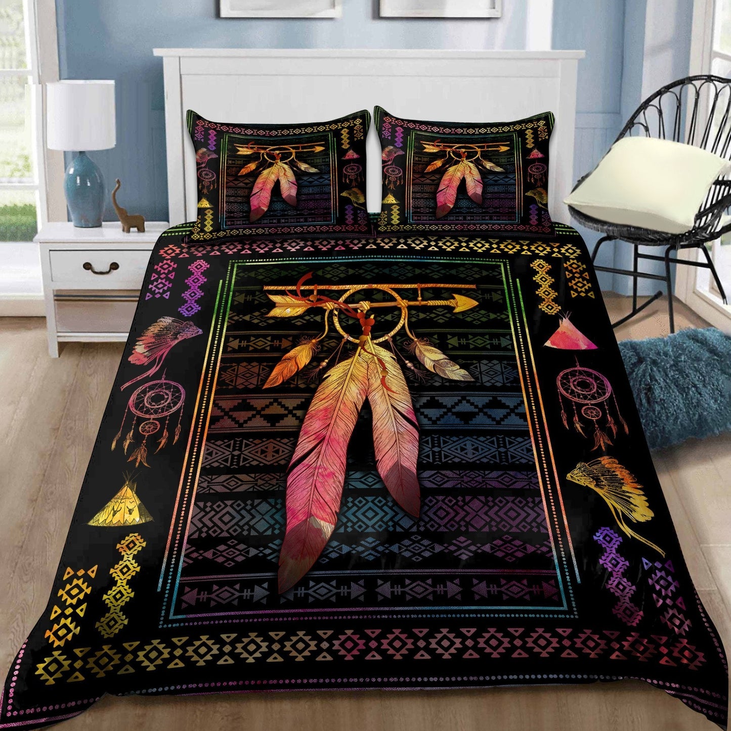Beautiful Native Dreamcatcher Bedding Set MEI09232005-MEI