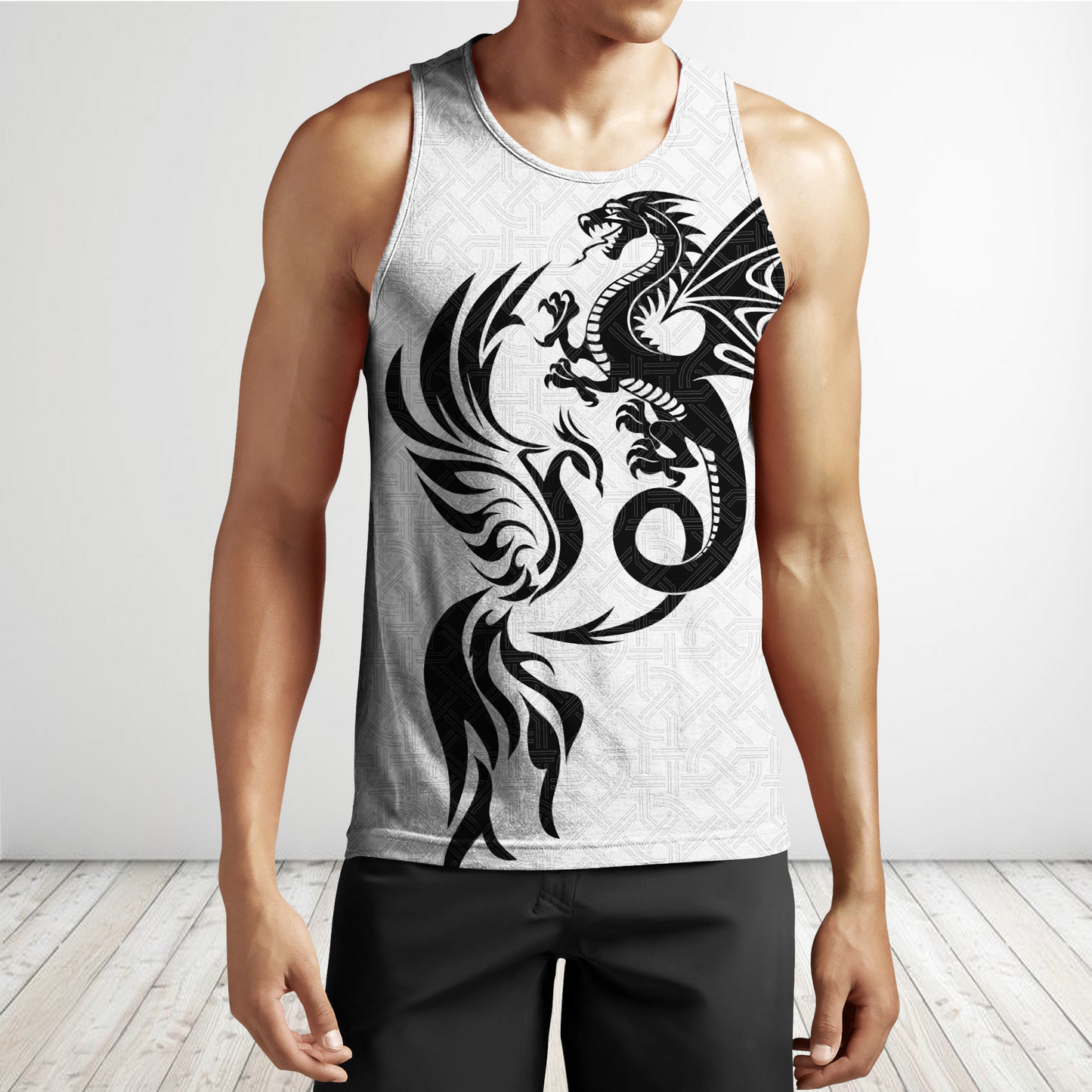 White Dragon And Phoenix 3D Hoodie Shirt For Men And Women