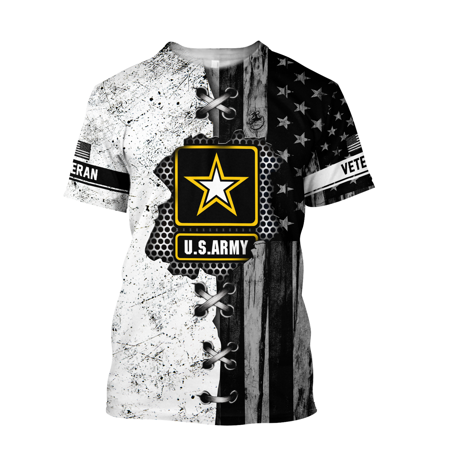 Veteran US Army in my heart 3D shirts for men and women BW Proud Military