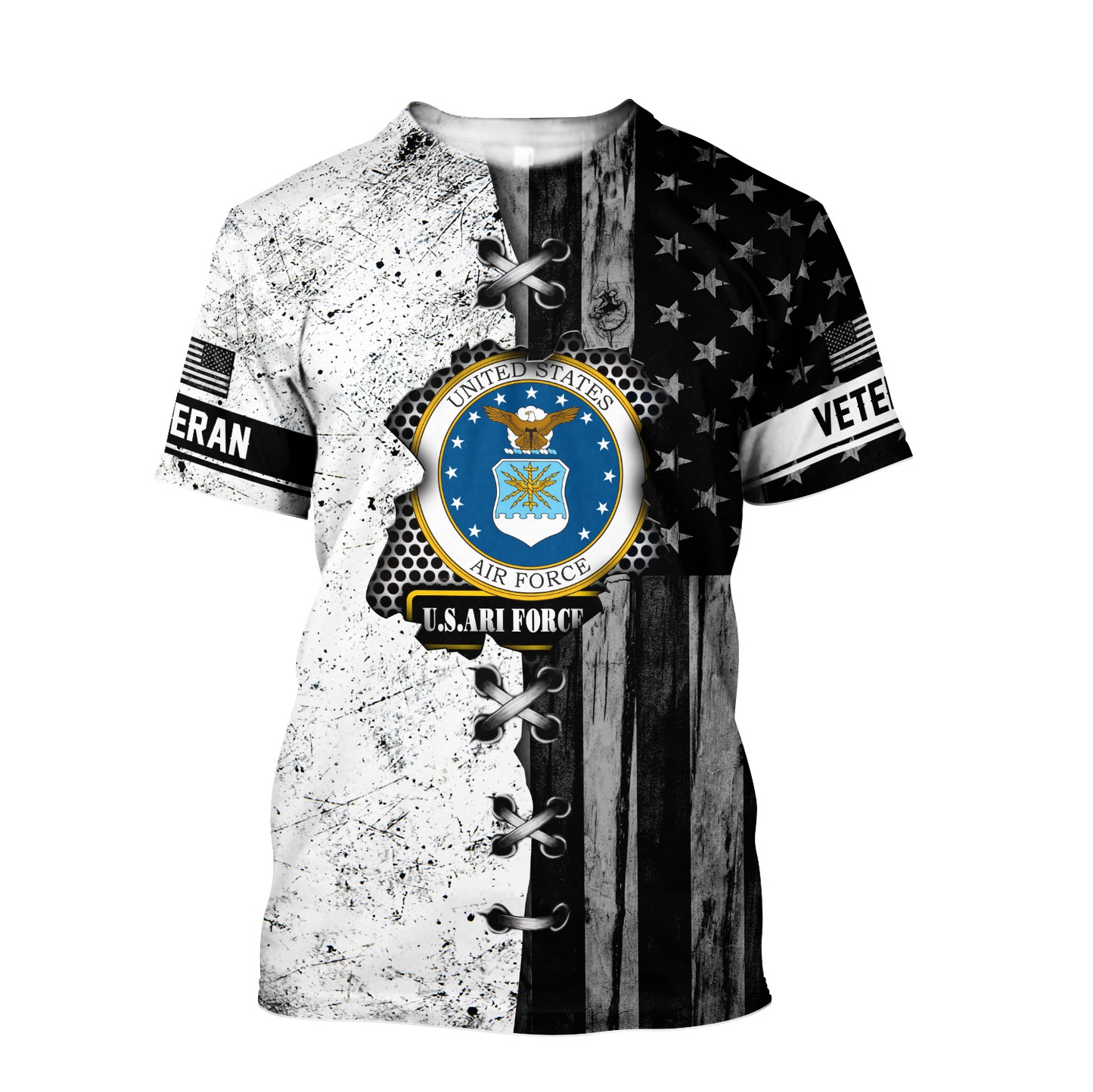 Veteran US Air Force in my heart 3D shirts for men and women BW Proud Military