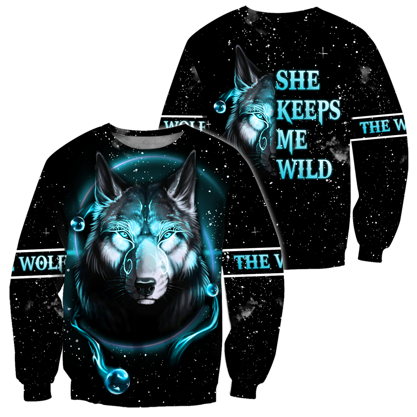 Wolf Hoodie She Keeps Me Wild DD10062002-MEI