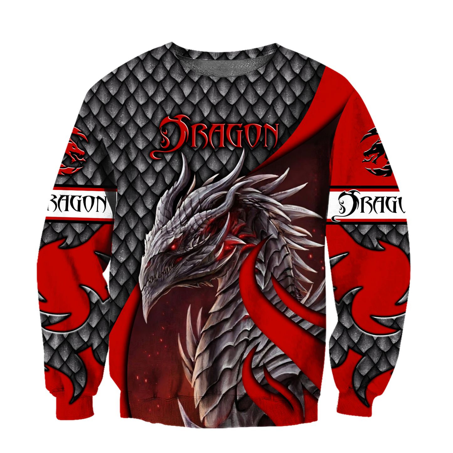 Beautiful Red Dragon Scales Hoodie MEI