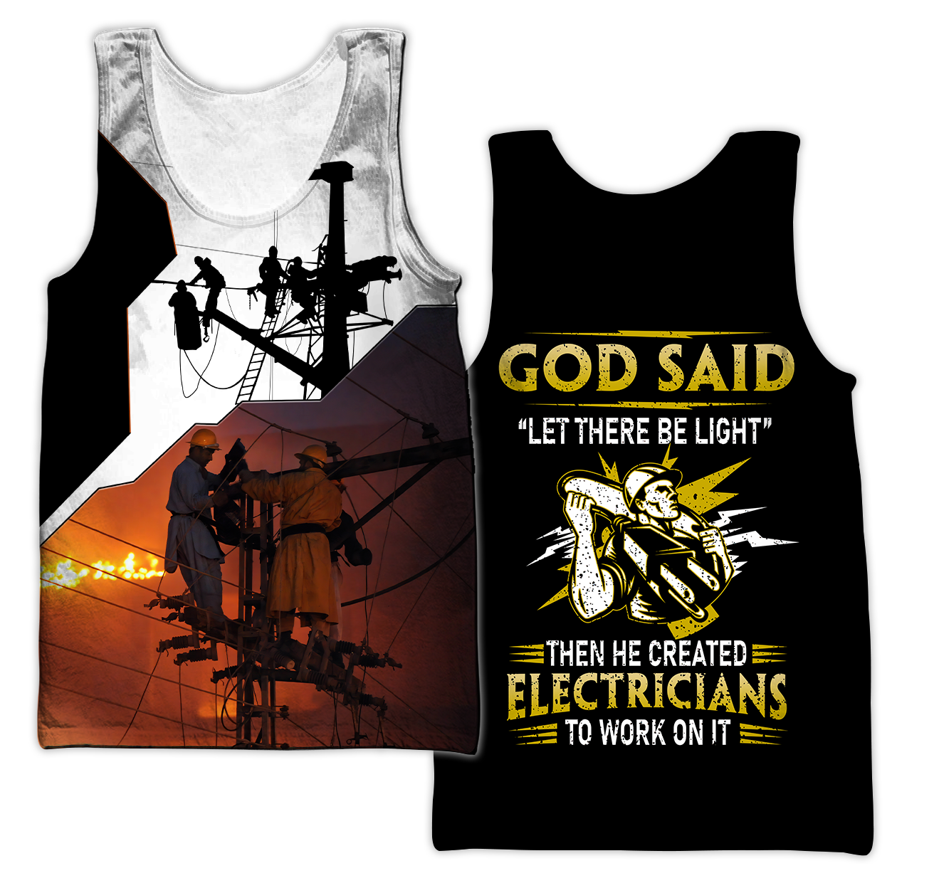 Awesome Electrician Let There Be Light Hoodie For Men MEI