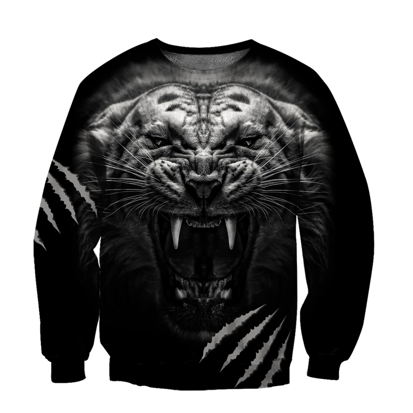 White Tiger Over Printed Hoodie