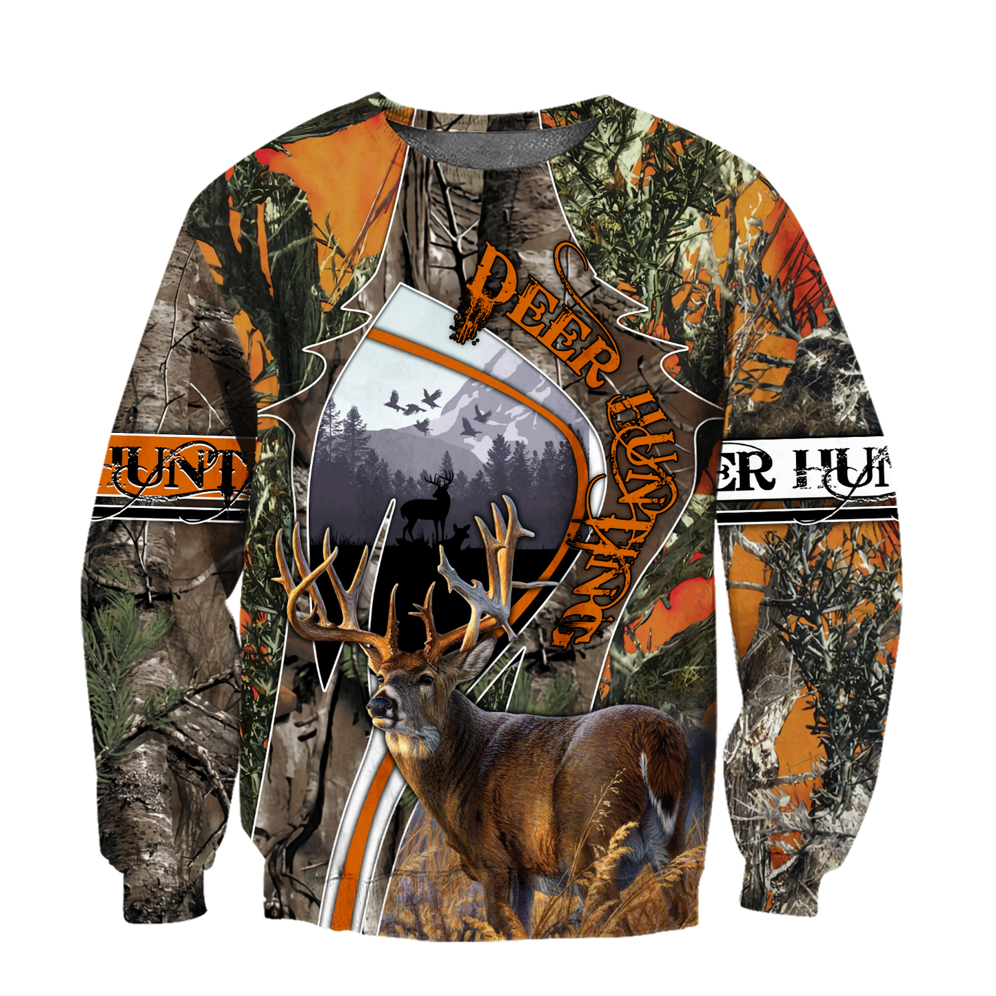 3D All Over Print Camo Deer Hunter Hoodie DD08102001