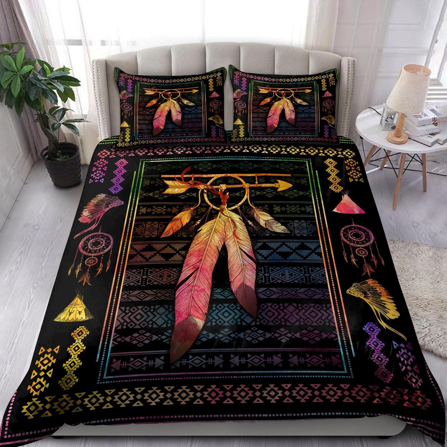 Beautiful Native Dreamcatcher Bedding Set MEI09232005-MEI