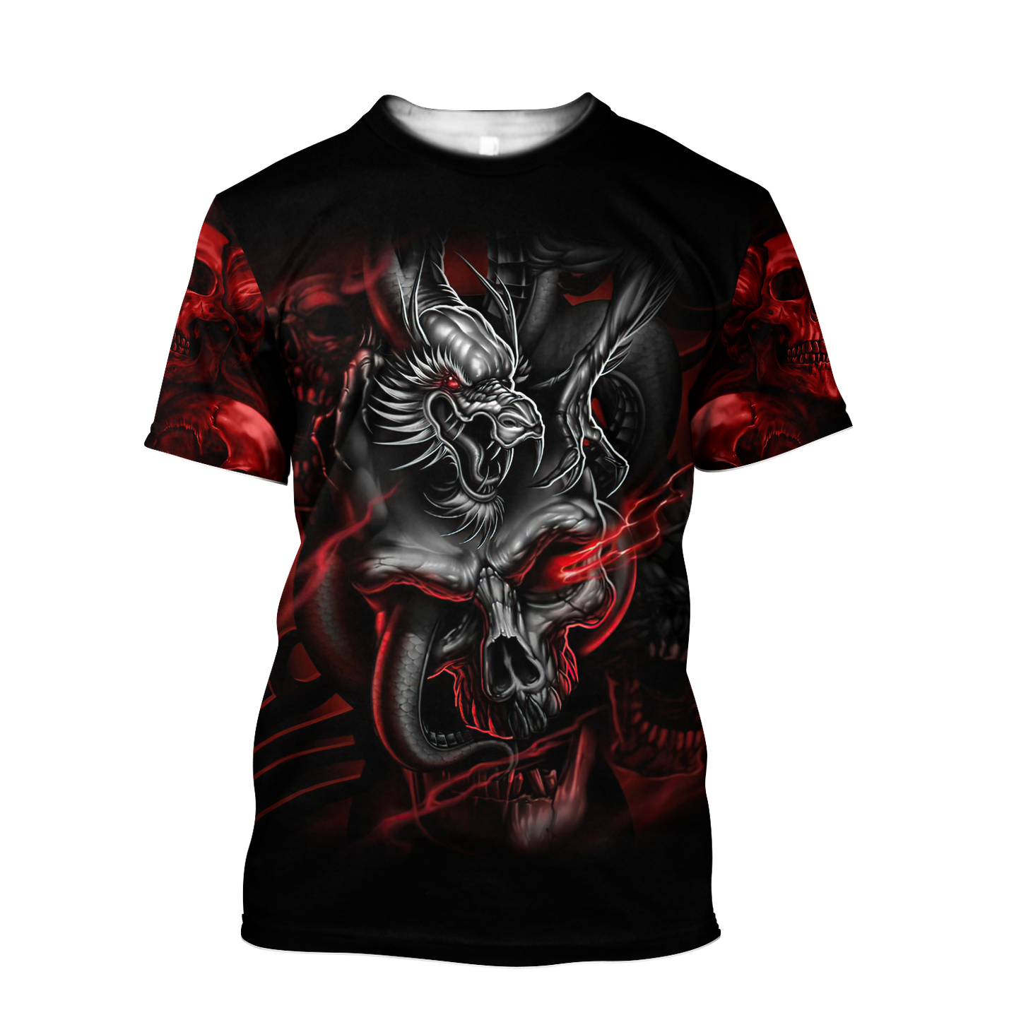 Amazing Red Dragon Skull Hoodie For Men And Women MEI