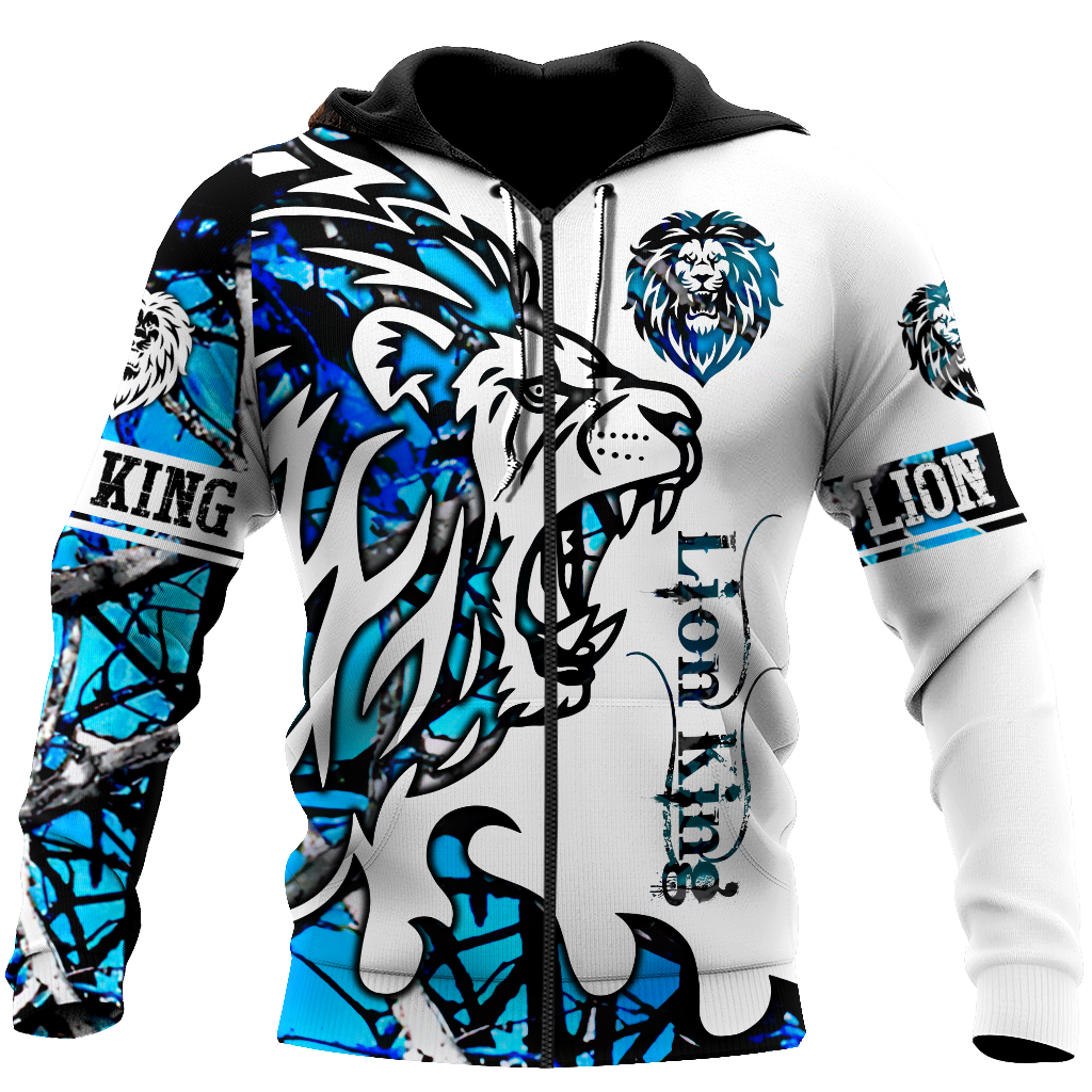Beautiful Lion blue Tattoo camo 3D all over printed shirts for men and women DD05272003S - Amaze Style™-Apparel
