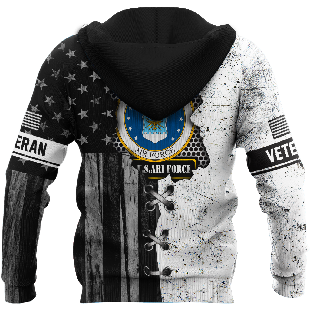 Veteran US Air Force in my heart 3D shirts for men and women BW Proud Military