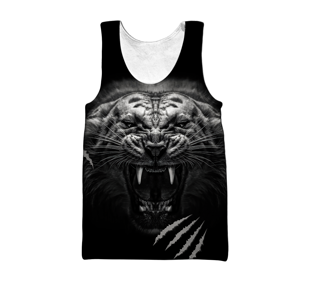 White Tiger Over Printed Hoodie