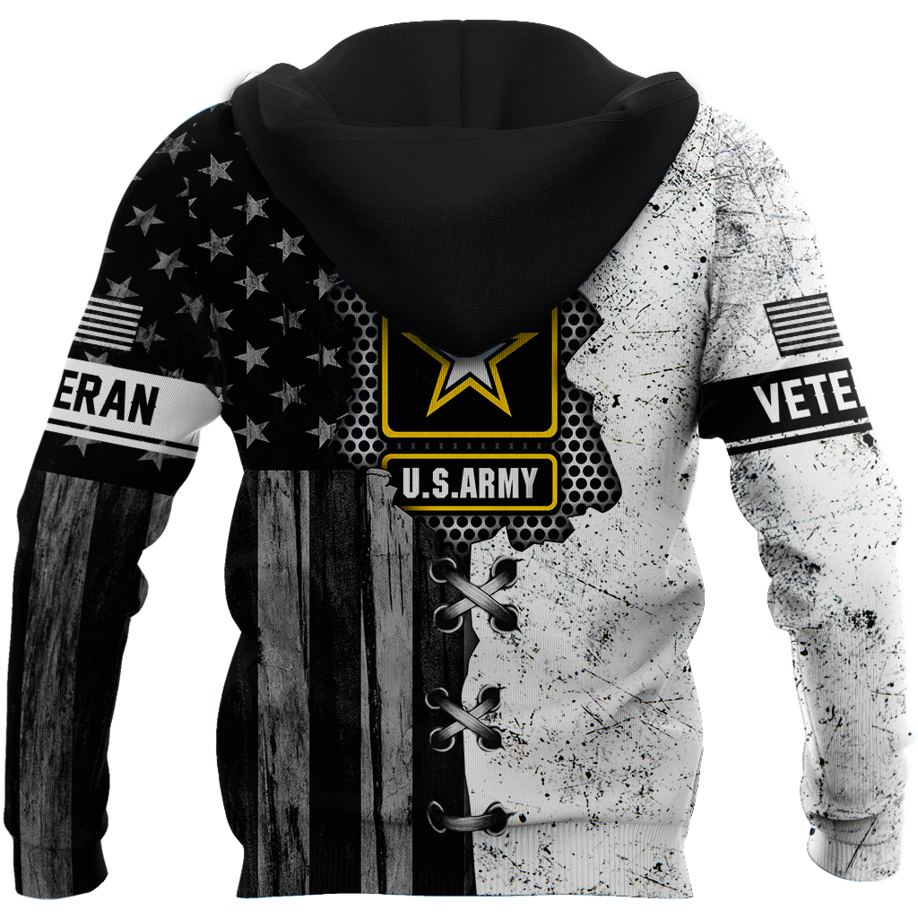 Veteran US Army in my heart 3D shirts for men and women BW Proud Military