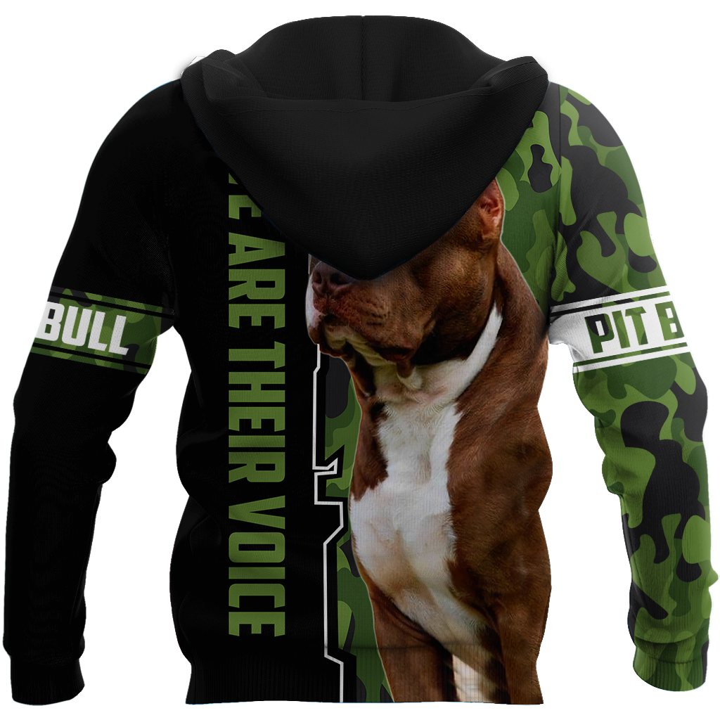 We Are Their Voice Pit Bull 3D All Over Print Hoodie DD09262002