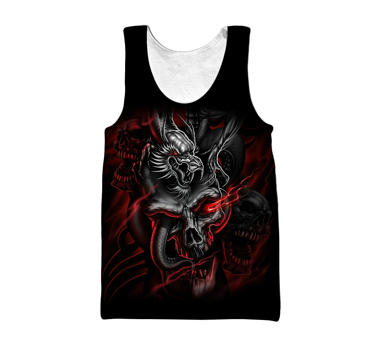 Amazing Red Dragon Skull Hoodie For Men And Women MEI