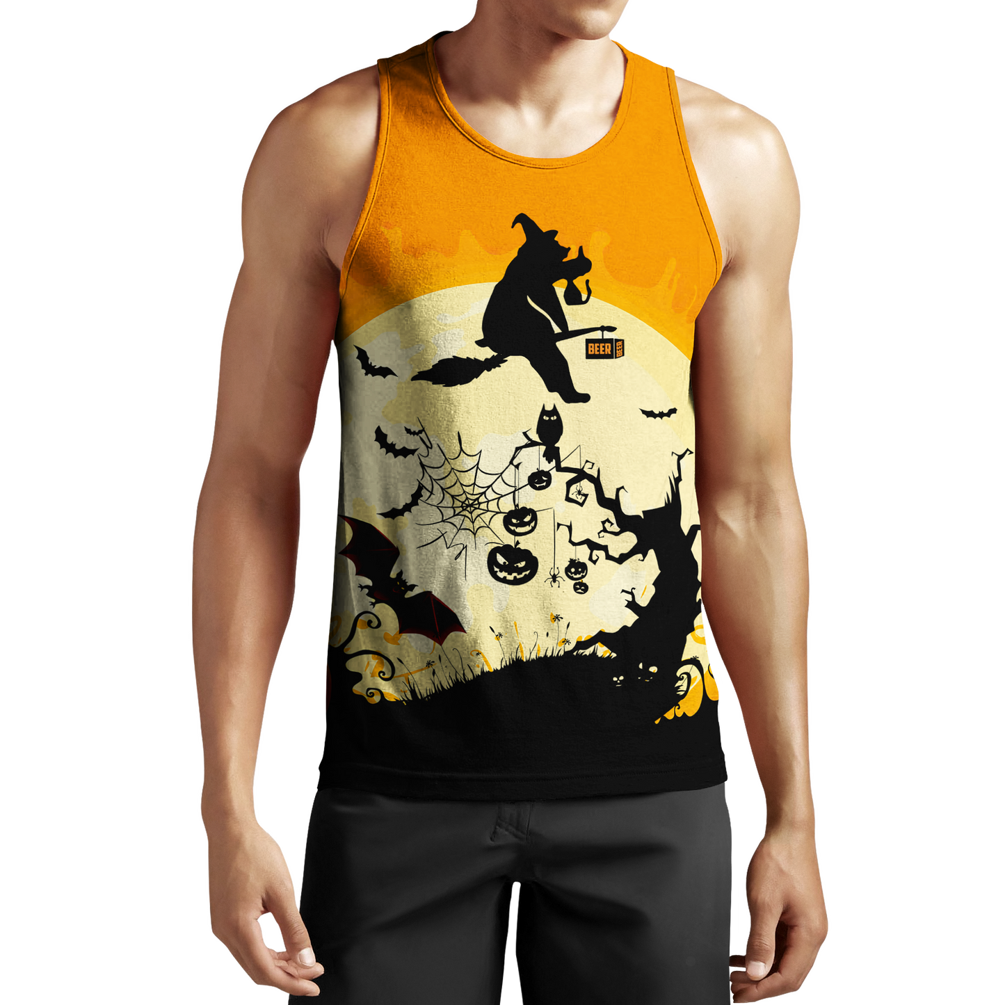 Beautiful All Over Printed Halloween Bear Witch Hoodie DD08172004-MEI